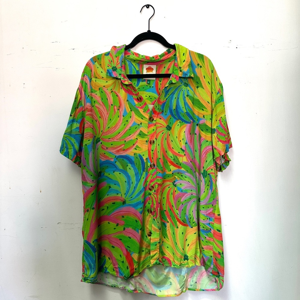 Farm Rio Banana Button Up Shirt